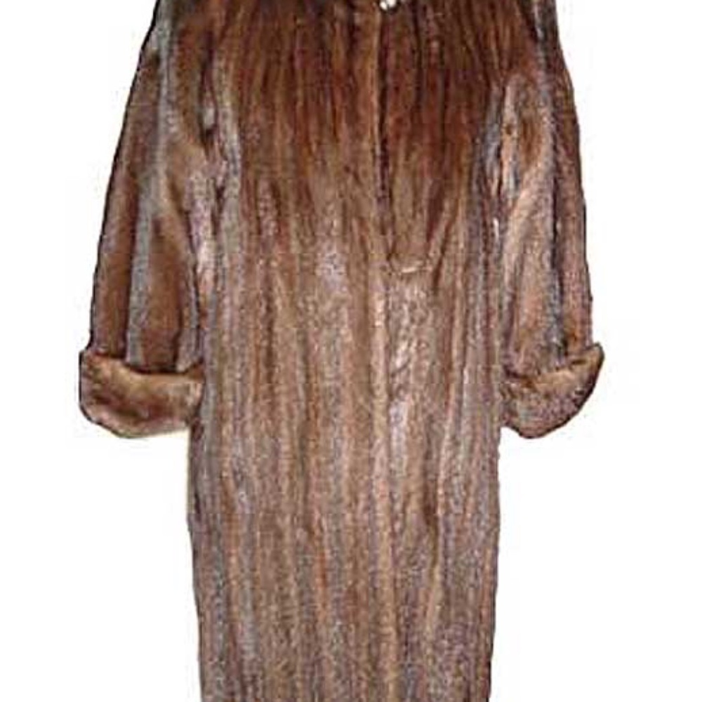 MINK COAT, CHRISTIAN DIOR, MADE IN FRANCE, MISSES 10, MAHOGANY BROWN, MAXI LENGT